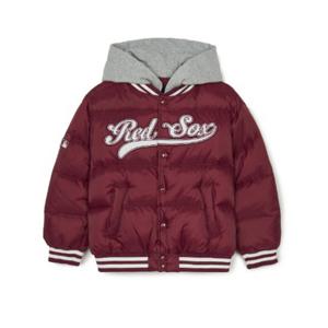 MLB키즈패딩 GQC 7ADJV0146-43BDS 바시티 스포츠 아플리케 경량패딩 보스턴 레드삭스