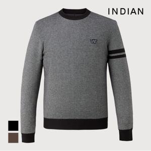 INDIAN  투톤 방풍 라운드 니트_MIGBRYW9141