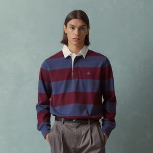 [정상가 219000원] 볼드 스트라이프 럭비 셔츠 (네이비) (BBNTMMF301)