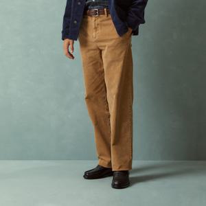 [정상가 239000원] 와이드핏 코듀로이 가먼트 다이 치노 팬츠 (브라운) (BBPCMNF405)