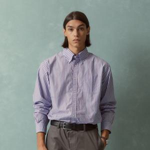 [정상가 179000원] 프라이데이 포플린 패턴 스트라이프 셔츠 (핑크) (BBTHMMF306)