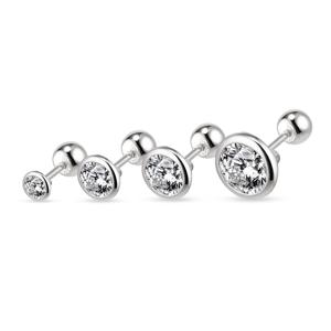 [LIVE] 19번 14k 클래식 랩 다이아몬드 베젤 피어싱(1부/3부/5부/1캐럿)(1개)