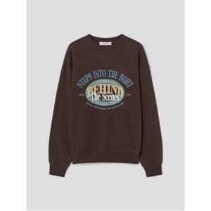 [11/8 무료반품] 기모 그래픽 스웨트 셔츠  브라운