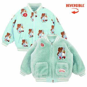 [키즈]올 오버 틴 프렌즈 리버시블 퍼 재킷_BP54JP304