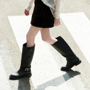 [정상가:148,000원] KM202 핸드메이드 3WAY 스트랩 롱&미들 레인 부츠 I 3Colors