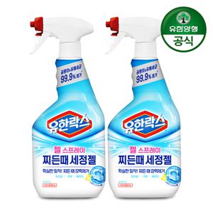 유한락스 화장실 곰팡이 세정젤 스프레이 600ml x 2개 시트러스향