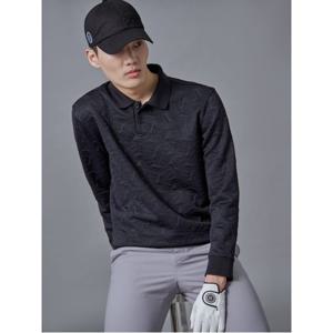 남성 로고엠보 긴팔 티셔츠  블랙 (BJ5141B025)