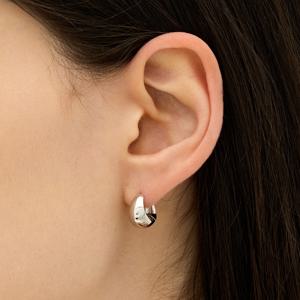 샴페인문 실버(W) 호보 풀 원터치 귀걸이 HL2E56223W9XXX