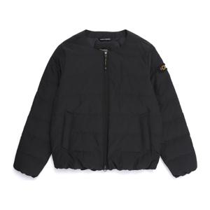 N254WDW029 여성 헤론 U넥 와펜 경량 구스다운 점퍼 CARBON BLACK