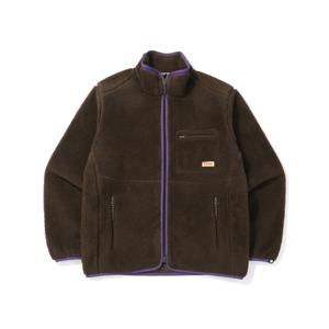에센셜 스탠넥 플리스 자켓 BROWN