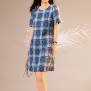 255061 - 플레드 원피스 정장원피스 여름원피스 여성원피스 체크원피스 린넨원피스 오피스룩 하객룩