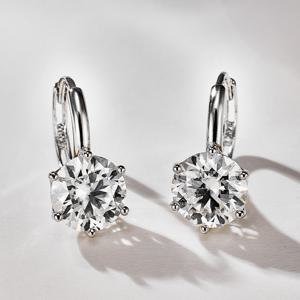 14K 18K 모이사나이트 5부/1캐럿 귀걸이 ECBEE850 [2종택1] 원터치 데일리