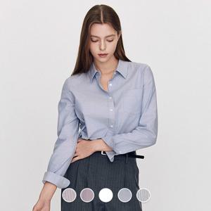 여성 가을 간절기 기본핏 긴팔 옥스포드 면 남방 셔츠 345902