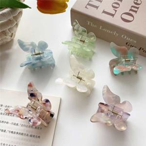 나비 요정 자개 중간 미들 사이즈 헤어 머리 집게 핀 똑딱핀 똑딱삔 앞머리핀 올림머리핀