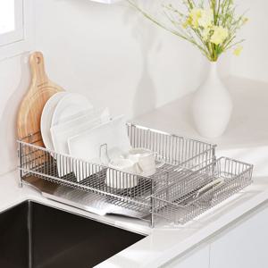 올 뉴 스테인리스 304 자동물빠짐 식기건조대 1단 그릇건조대 자동물빠짐기능 식기건조기