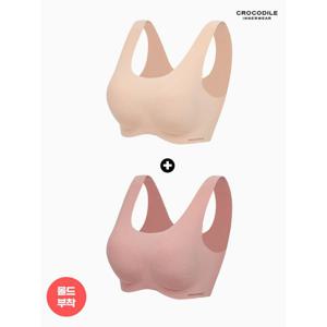 [하프클럽] 라이크라 쉘론 데일리 몰드부착 U넥 감탄브라 1+1 CDWBR5O0203