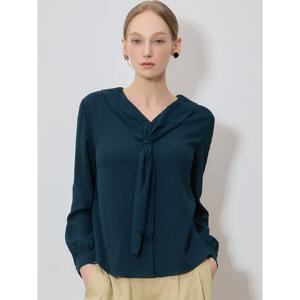 [패플단독](SHESMISS)] 엣지 타이넥 퍼프 블라우스 (택가격: 168000원)