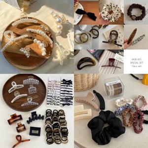 진주 집게핀 7개세트 헤어핀 머리핀 올림머리 헤어 집게