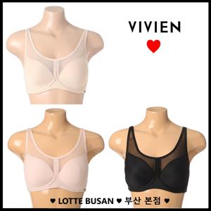 비비안 통기성 아쿠아엑스 메쉬 원단 노와이어 스포츠 브라 3종택1 BR1802A