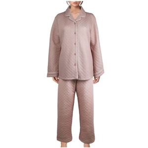 [비비안] 여성 잠옷 보온 누빔 기하학 나염 파자마 -BSWP8874A