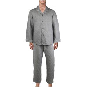 [비비안] 남성 잠옷 보온 누빔 기하학 나염 파자마 -BSMP8874A