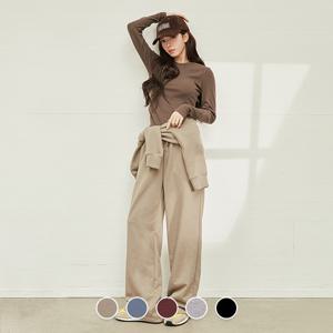 415921 노정의 여 언브러시드 테리 스트레이트 팬츠