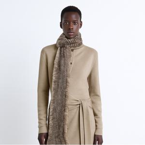 [최초가 198,000]엘레강스 니팅 밍크 머플러_MNAC251001