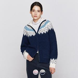 355922 여 3GG 크루넥 노르딕 긴팔 풀집 가디건