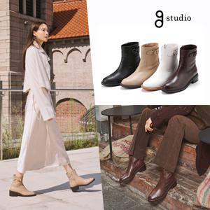 지스튜디오 25FW 램스킨 버클 롱부츠