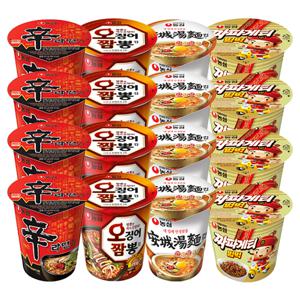 컵라면 소컵 신라면컵4개+오징어짬뽕컵4개+안성탕면컵4개+짜파게티범벅4개
