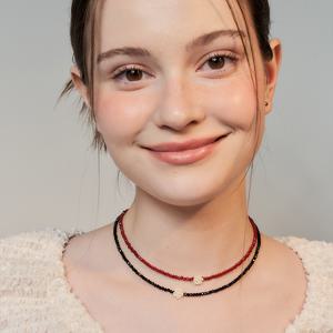 [권은비, 이찬혁, 에이핑크 오하영, 김지영, 안지영, 윤세아, 김가은, 정신혜 착용] rose spinel choker necklace