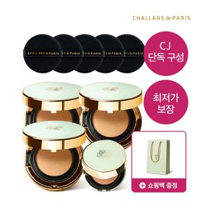 BEST 엑셀랑스 결점 커버쿠션 기획세트(엑셀랑스 루나쿠션(2+1)+퍼프5ea+미니쿠션(21호)+미니쇼핑백)