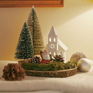 크리스마스 트리 센터피스 전구 산타 꾸미기 풀세트 화이트하우스