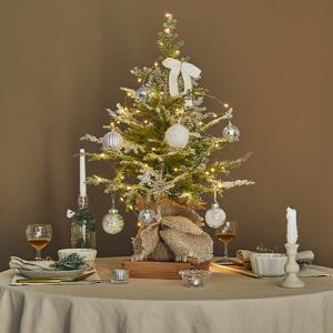 크리스마스 화이트트리 눈꽃트리 전구포함 오너먼트 풀세트 스노우화이트 65cm