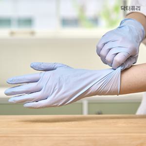 닥터퓨리 귀리코팅 위생 니트릴장갑 100매 식품용 다용도 (S,M,L)