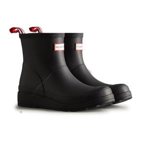 헌터 [WOMEN] 오리지날 플레이 숏 레인부츠-블랙 WFS2020RMABLK