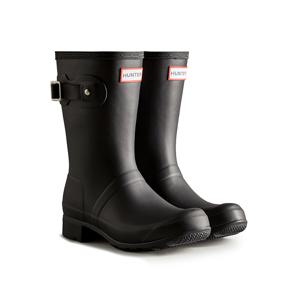 헌터 [WOMEN] 오리지날 투어 숏 레인부츠 - 블랙 WFS2205RMABLK