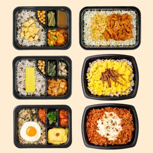 굿스푼 저당 당뇨도시락 3팩+저당 비빔밥 3팩 당뇨 임당식단 배달 6종세트