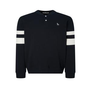 남성 [[24FW]] WHTS4C052N2 [스테디셀러] 네이비 컬러배색 면 맨투맨티셔츠