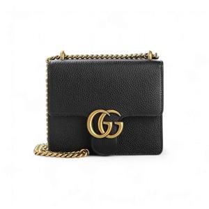 [명품]  GG 마몽 미니숄더백 플랩 스퀘어 체인크로스백 블랙 779790