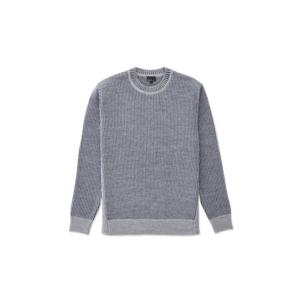 [STCO] [BLACK LABEL] 블루 세미오버핏 투톤 울 블렌드 니트-SKTTD02NSL