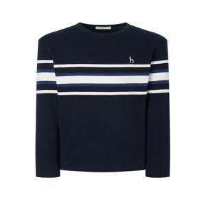 남성 [[24FW]] WHTS4C343N2 [스테디셀러] 네이비 라인배색 면 긴팔티셔츠