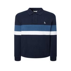 남성 [[24FW]] WHTS4D533N3 [스테디셀러] 네이비 컬러배색 면 긴팔카라티셔츠