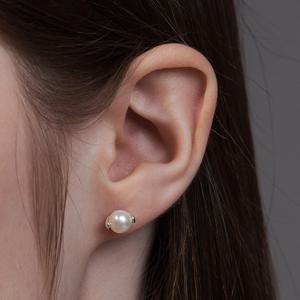 [손여은 착용][sv925] petite pearl studs earring