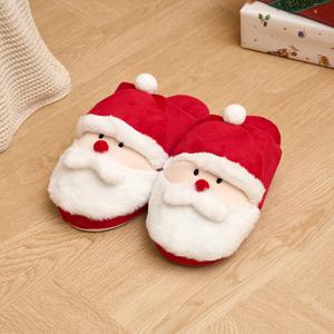 크리스마스 산타 슬리퍼 슬라이드형 레드 L