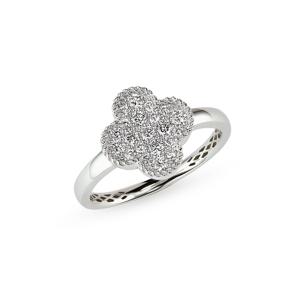 14k 18k 브릴 클로버 랩 다이아몬드 반지