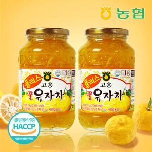[농협] 레몬차보다 향긋한 고흥 꿀 유자차 1kg+1kg