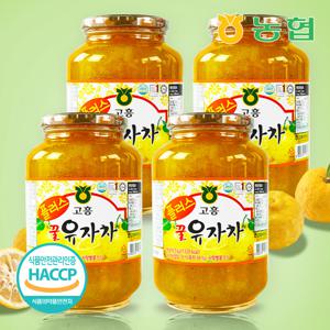 [농협] 레몬차보다 향긋한 고흥 꿀 유자차 유자청 4병*2kg (총8kg)