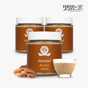 영국산 무첨가 아몬드 버터 스프레드 스무스 170g x 3병 저당 잼 시럽