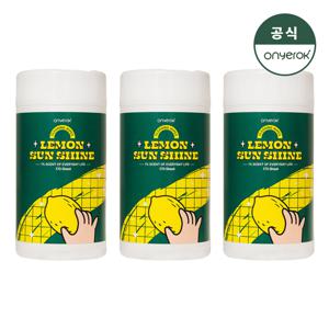 온예록 올인원 청소 세정 롤티슈 170매 3개 레몬선샤인